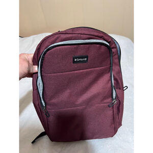 Unisex Zomake Backpack One Size Burgundy